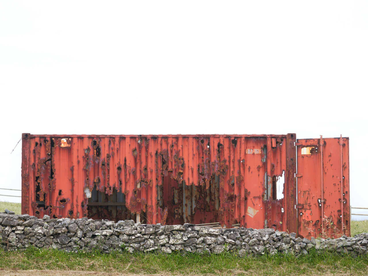 Verkommener Schiffscontainer