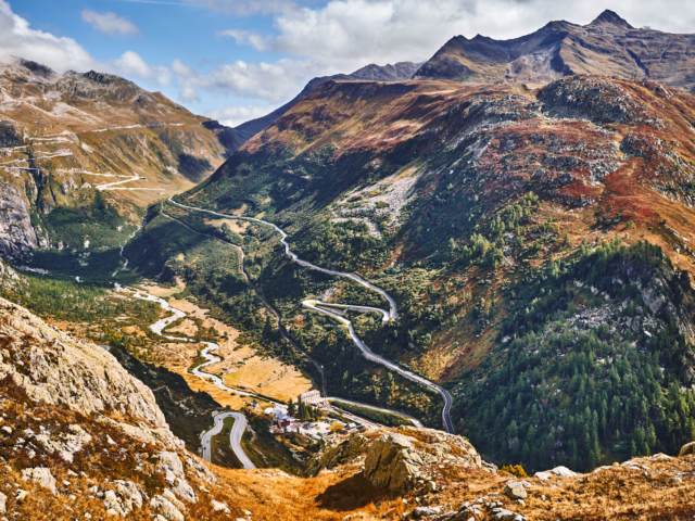 Blick vom Grimsel auf Furkapass