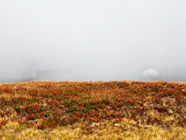 Grimselpasshöhe an einem Herbstmorgen